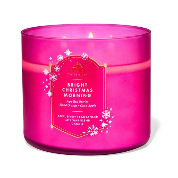 Bath & Body Works Other - Bath & Body Works Bright Christmas Morning 3-Wick Candle Berry Apple Orange NIB